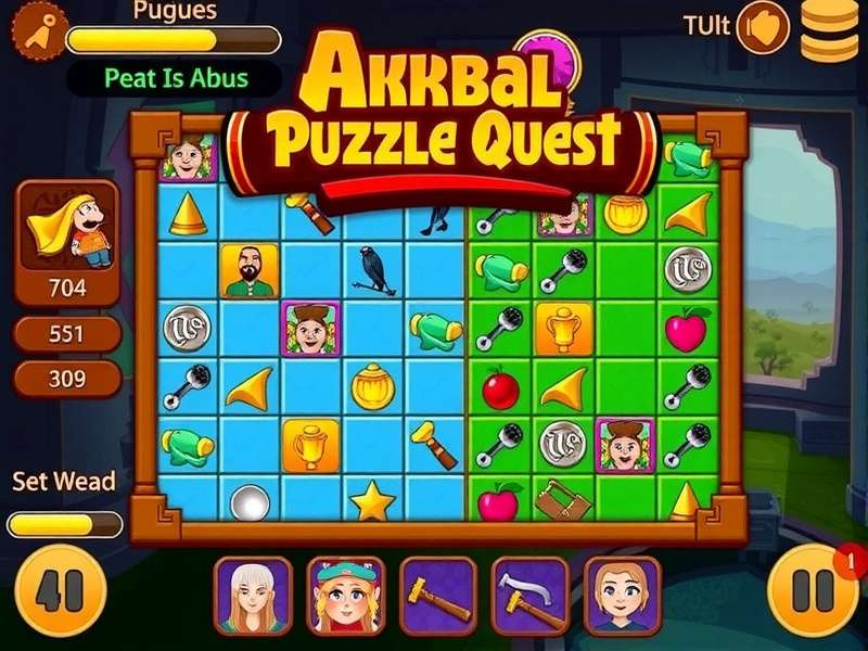 Akbar Birbal Puzzle Quest Game Features